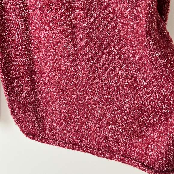 St John's Bay Red White Marled Open Shawl Cardigan - Picture 14 of 16